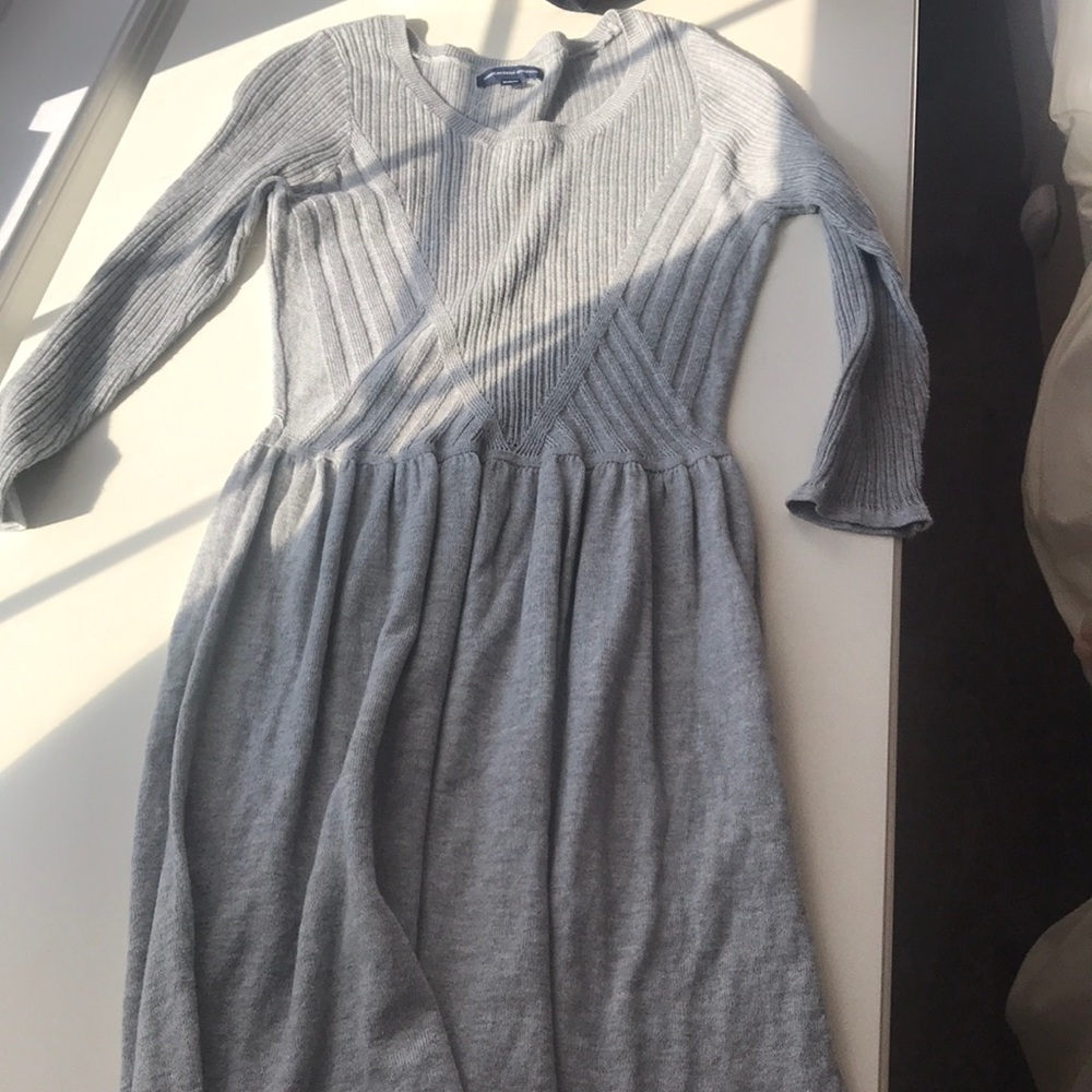 Grey three quarter sleeved dres